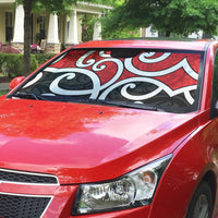 New Zealand Auto Sun Shade Maori Koru Tino Rangatiratanga Color - Polynesian Pride