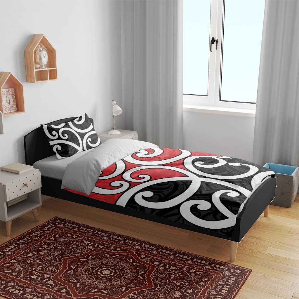 New Zealand Bedding Set Maori Koru Tino Rangatiratanga Color - Polynesian Pride