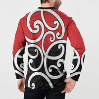 New Zealand Button Sweatshirt Maori Koru Tino Rangatiratanga Color - Polynesian Pride