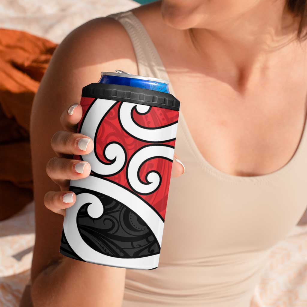 New Zealand 4 in 1 Can Cooler Tumbler Maori Koru Tino Rangatiratanga Color LT14 - Polynesian Pride