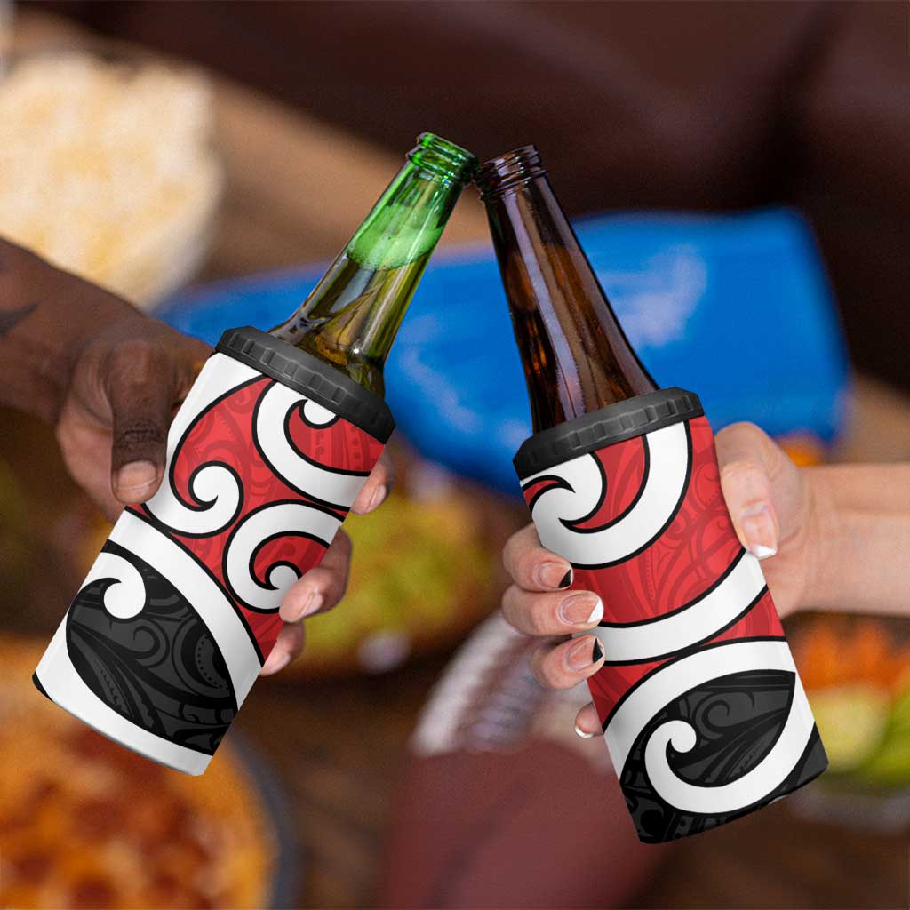 New Zealand 4 in 1 Can Cooler Tumbler Maori Koru Tino Rangatiratanga Color LT14 - Polynesian Pride
