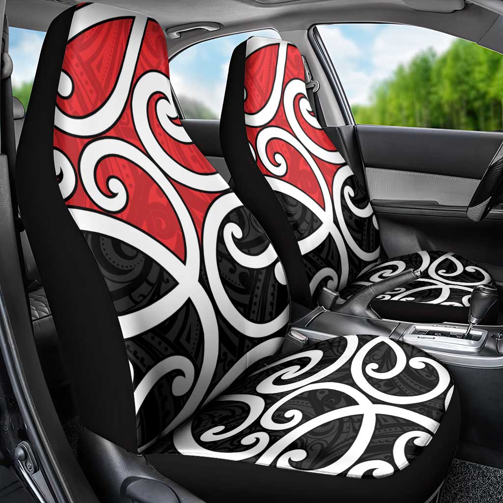 New Zealand Car Seat Cover Maori Koru Tino Rangatiratanga Color LT14 - Polynesian Pride