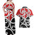 New Zealand Couples Matching Off Shoulder Maxi Dress and Hawaiian Shirt Maori Koru Tino Rangatiratanga Color - Polynesian Pride