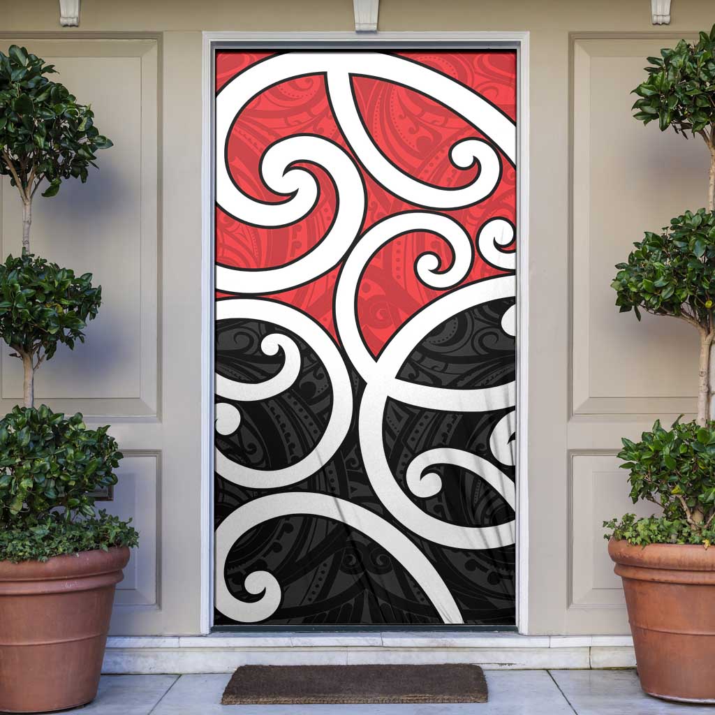 New Zealand Door Cover Maori Koru Tino Rangatiratanga Color - Polynesian Pride
