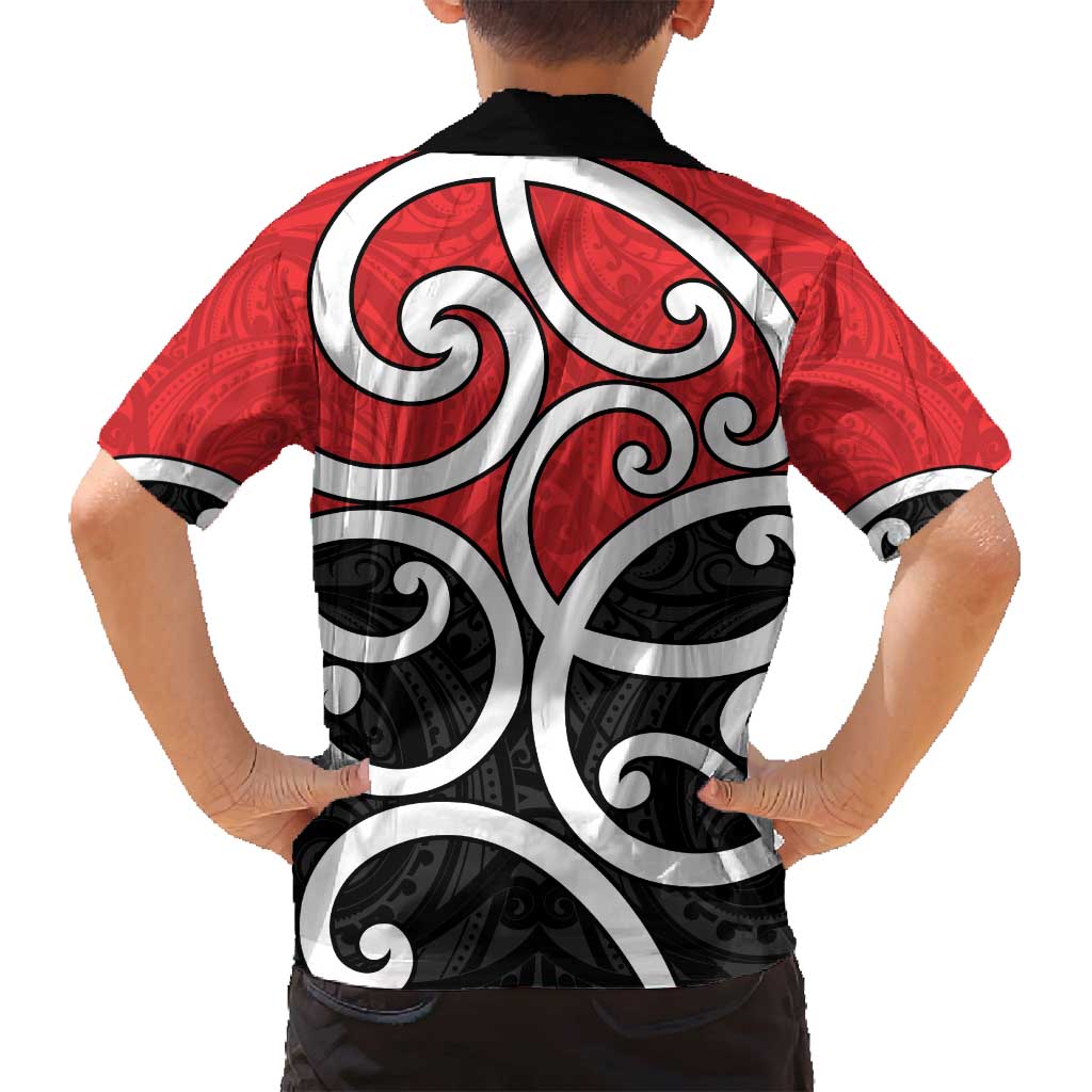 New Zealand Family Matching Long Sleeve Bodycon Dress and Hawaiian Shirt Maori Koru Tino Rangatiratanga Color LT14 - Polynesian Pride