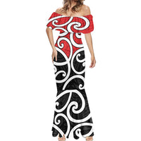 New Zealand Mermaid Dress Maori Koru Tino Rangatiratanga Color LT14 - Polynesian Pride