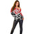 New Zealand Off Shoulder Sweater Maori Koru Tino Rangatiratanga Color - Polynesian Pride