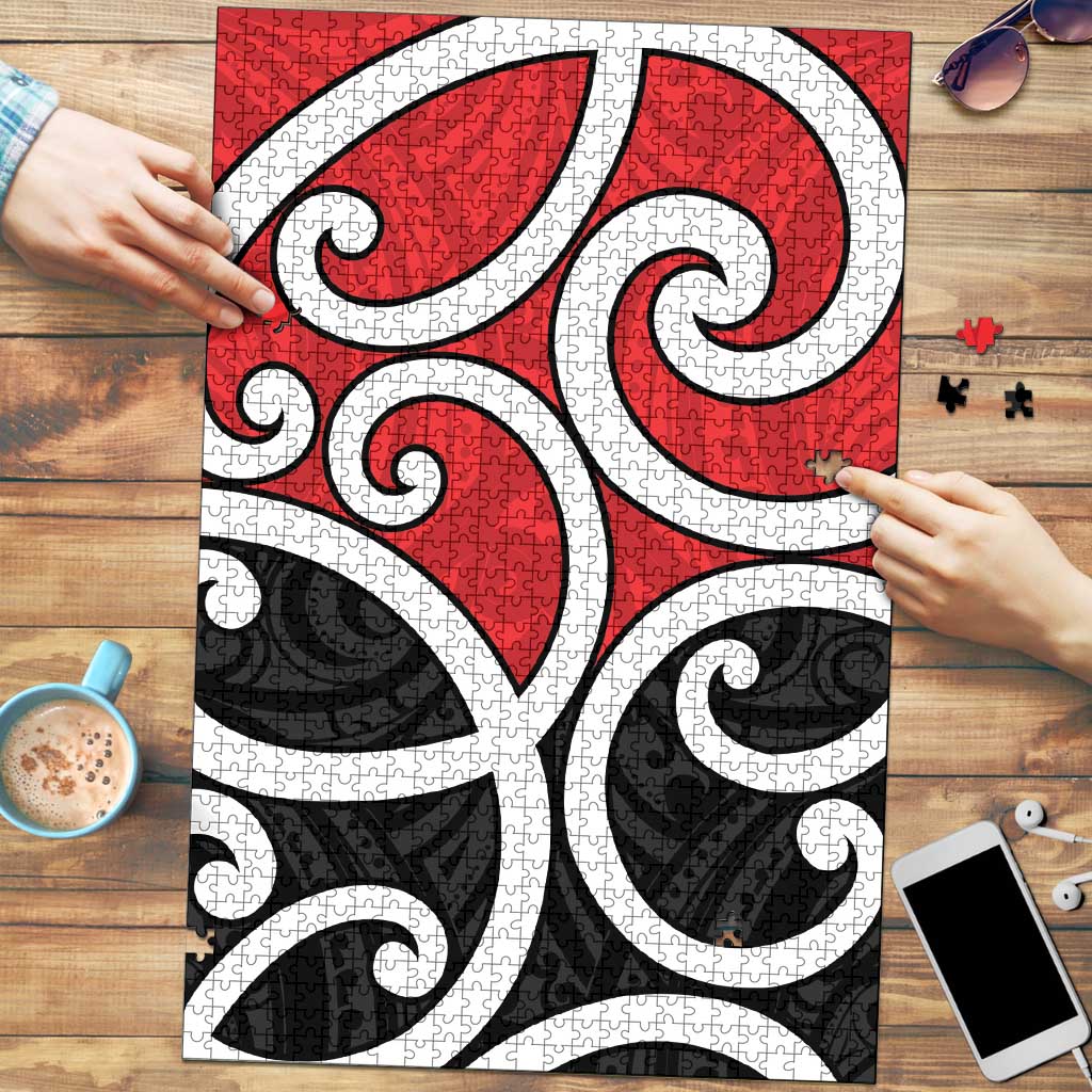 New Zealand Puzzle Maori Koru Tino Rangatiratanga Color - Polynesian Pride