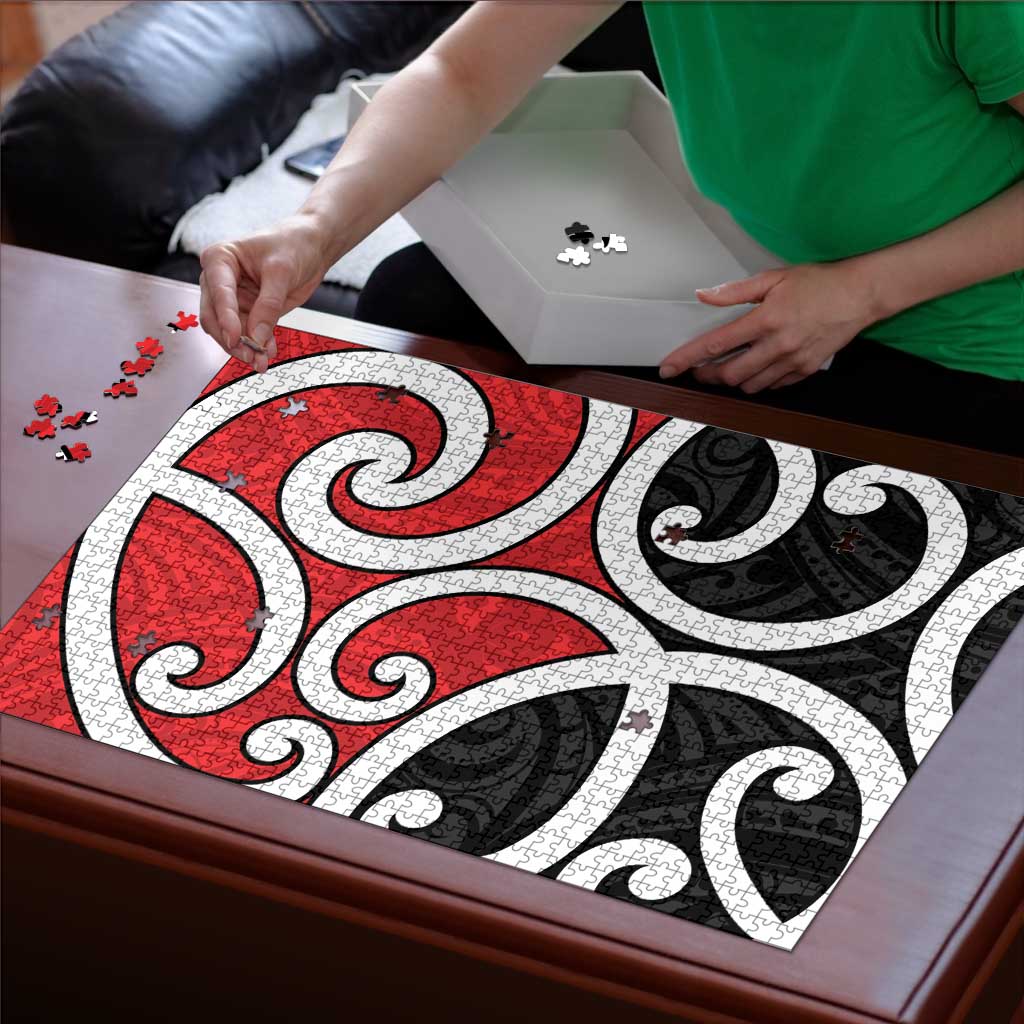 New Zealand Puzzle Maori Koru Tino Rangatiratanga Color - Polynesian Pride