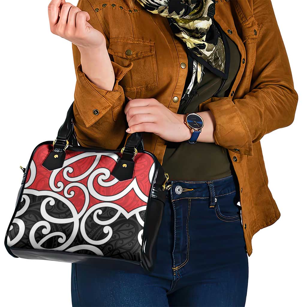 New Zealand Shoulder Handbag Maori Koru Tino Rangatiratanga Color - Polynesian Pride
