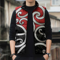 New Zealand Sleeveless Puffer Jacket Maori Koru Tino Rangatiratanga Color - Polynesian Pride