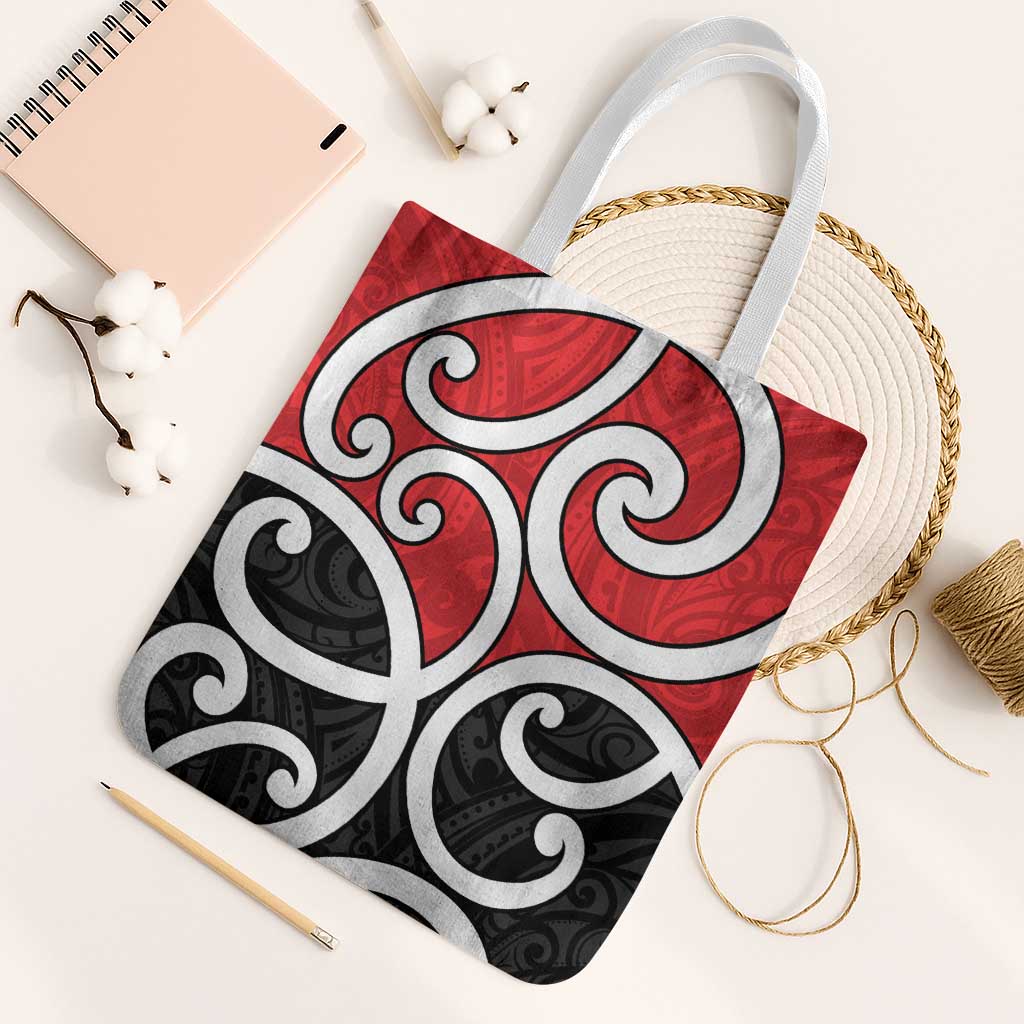 New Zealand Tote Bag Maori Koru Tino Rangatiratanga Color - Polynesian Pride