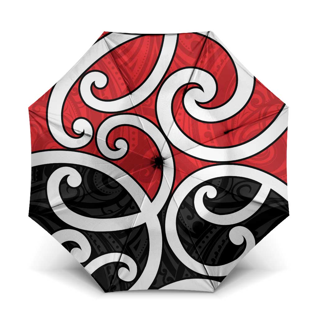 New Zealand Umbrella Maori Koru Tino Rangatiratanga Color - Polynesian Pride