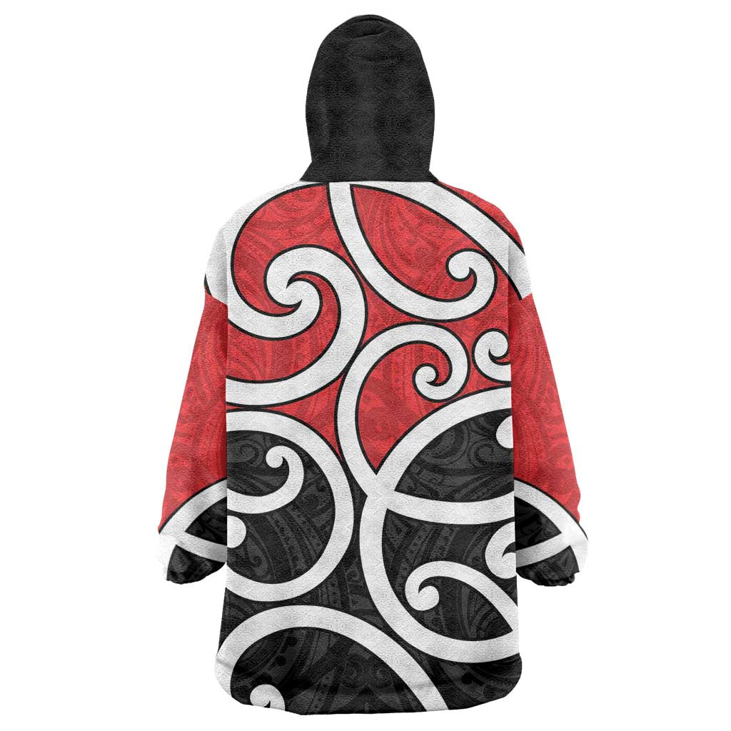 New Zealand Wearable Blanket Hoodie Maori Koru Tino Rangatiratanga Color LT14 - Polynesian Pride