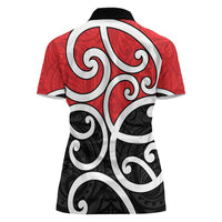 New Zealand Women Polo Shirt Maori Koru Tino Rangatiratanga Color LT14 - Polynesian Pride