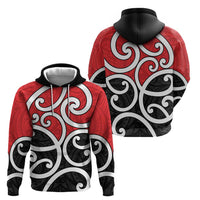 New Zealand Zip Hoodie Maori Koru Tino Rangatiratanga Color LT14 - Polynesian Pride