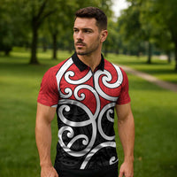 New Zealand Zipper Polo Shirt Maori Koru Tino Rangatiratanga Color LT14 - Polynesian Pride