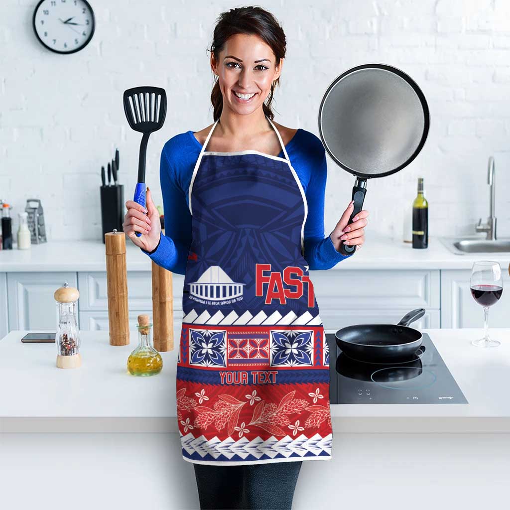 Personalised FAST Samoa Siapo Apron Teuila Flowers Samoan Pattern - Polynesian Pride