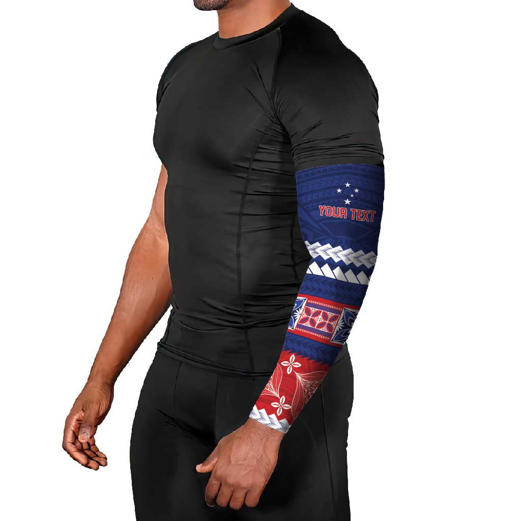 Personalised FAST Samoa Siapo Arm Sleeves Teuila Flowers Samoan Pattern - Polynesian Pride