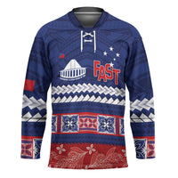 Personalised FAST Samoa Siapo Hockey Jersey Teuila Flowers Samoan Pattern - Polynesian Pride