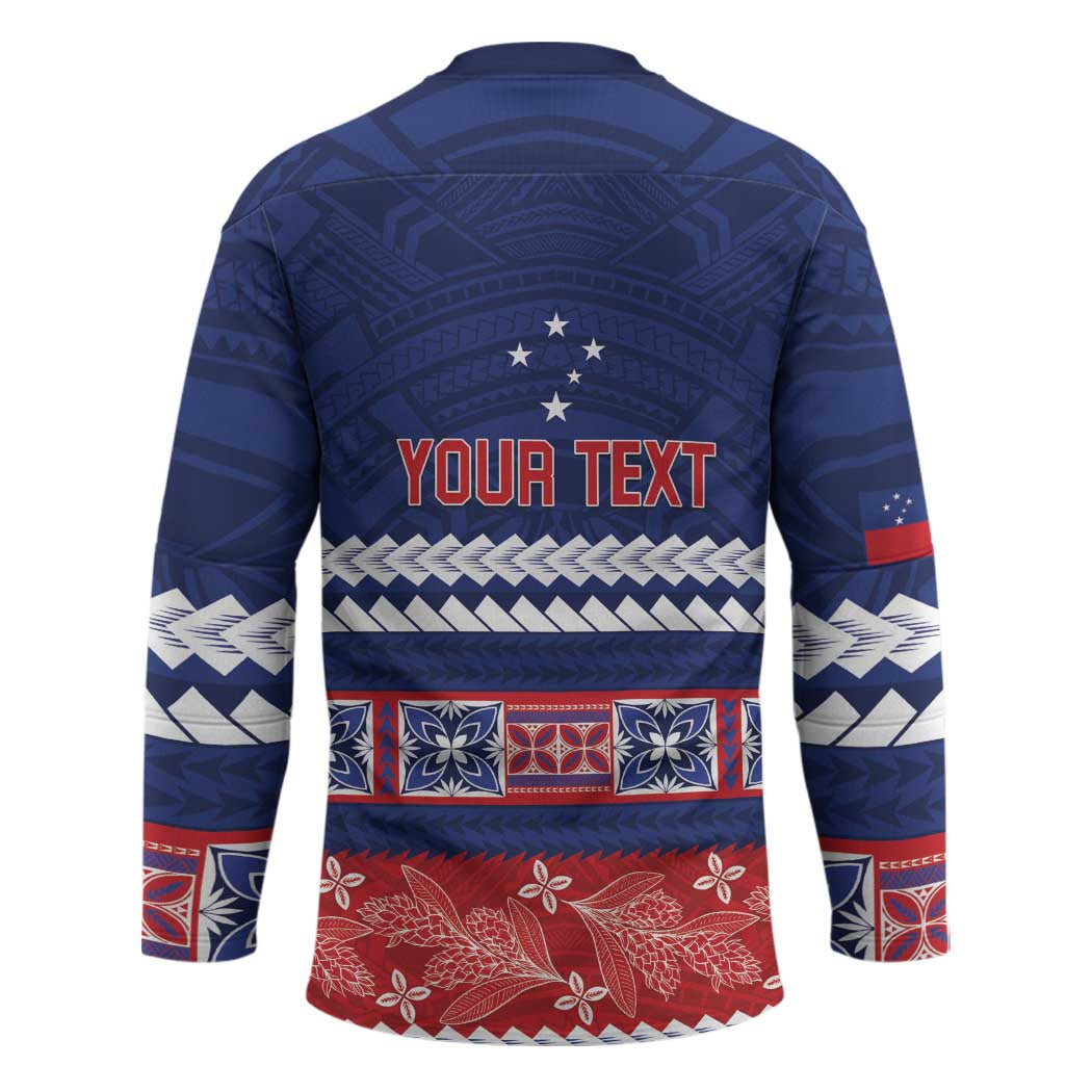Personalised FAST Samoa Siapo Hockey Jersey Teuila Flowers Samoan Pattern - Polynesian Pride