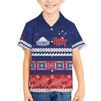 Personalised FAST Samoa Siapo Kid Hawaiian Shirt Teuila Flowers Samoan Pattern - Polynesian Pride