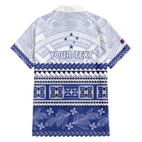 Personalised HRPP Samoa Siapo Family Matching Off The Shoulder Long Sleeve Dress and Hawaiian Shirt Teuila Flowers Samoan Pattern - Polynesian Pride