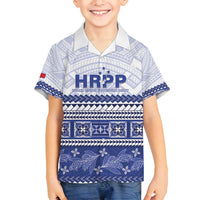 Personalised HRPP Samoa Siapo Family Matching Off Shoulder Maxi Dress and Hawaiian Shirt Teuila Flowers Samoan Pattern - Polynesian Pride