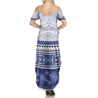 Personalised HRPP Samoa Siapo Family Matching Summer Maxi Dress and Hawaiian Shirt Teuila Flowers Samoan Pattern - Polynesian Pride