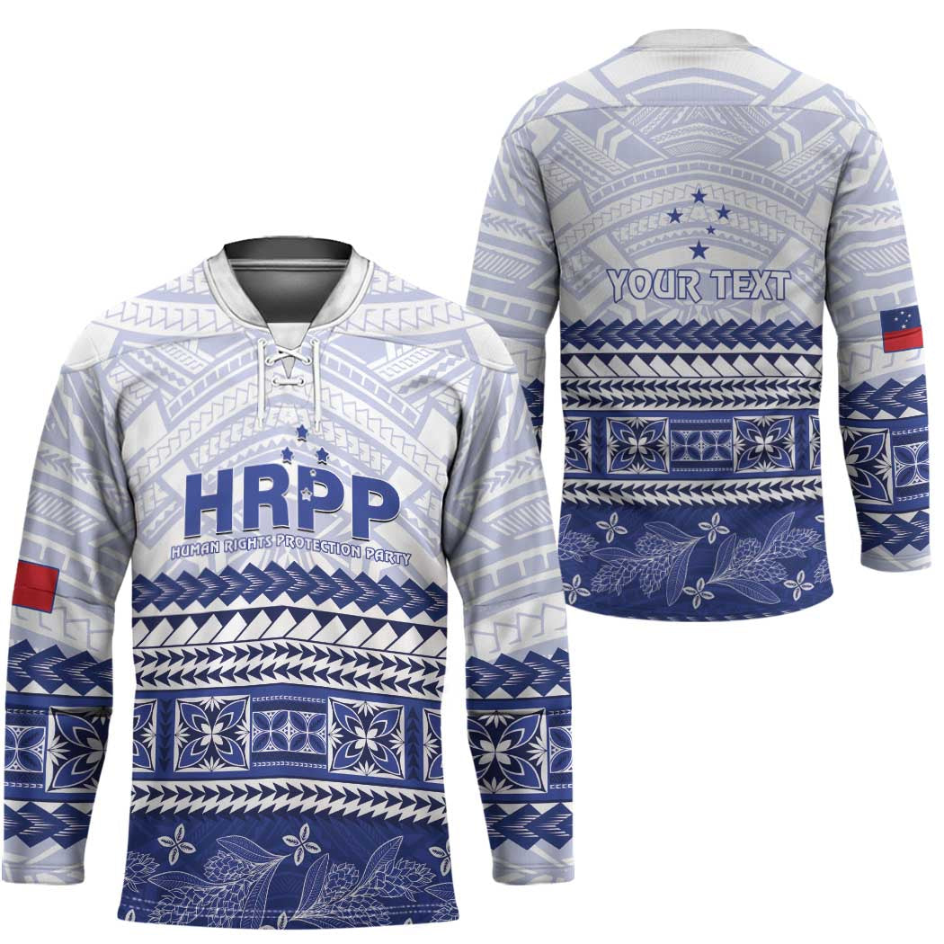 Personalised HRPP Samoa Siapo Hockey Jersey Teuila Flowers Samoan Pattern - Polynesian Pride