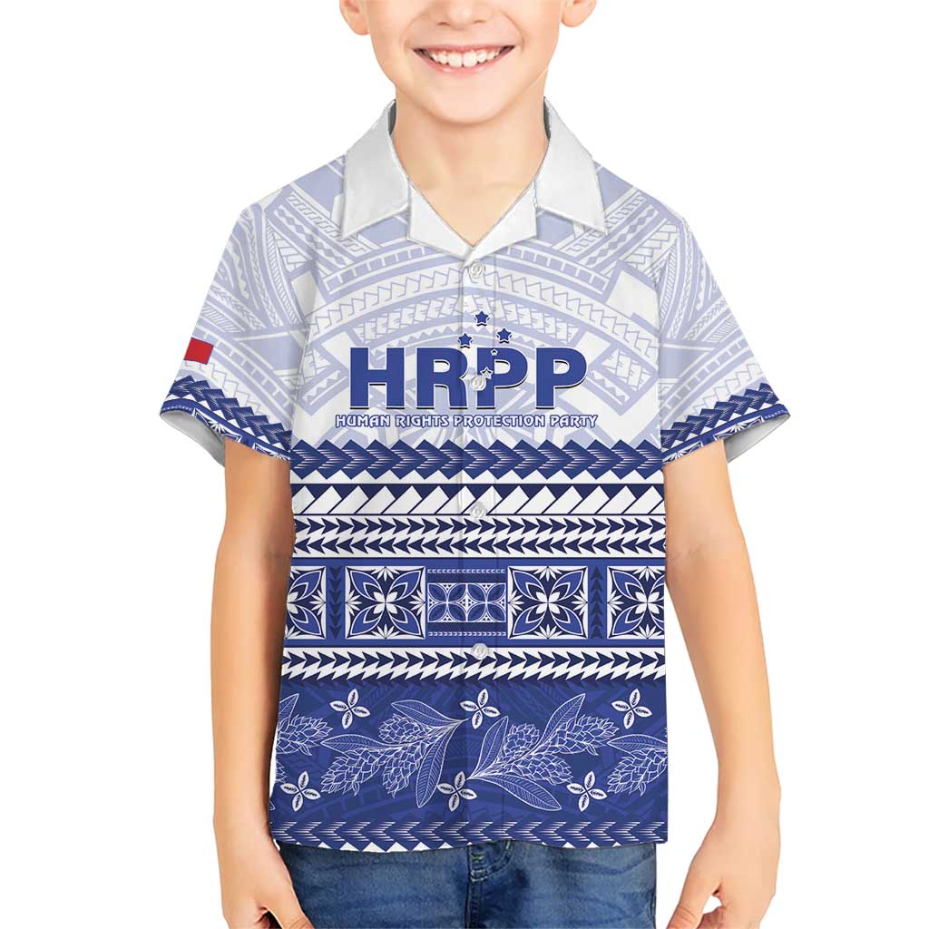 Personalised HRPP Samoa Siapo Kid Hawaiian Shirt Teuila Flowers Samoan Pattern - Polynesian Pride