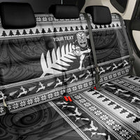 New Zealand Christmas Rugby Personalised Back Car Seat Cover Meri Kirihimete All Black Maori LT14 - Polynesian Pride