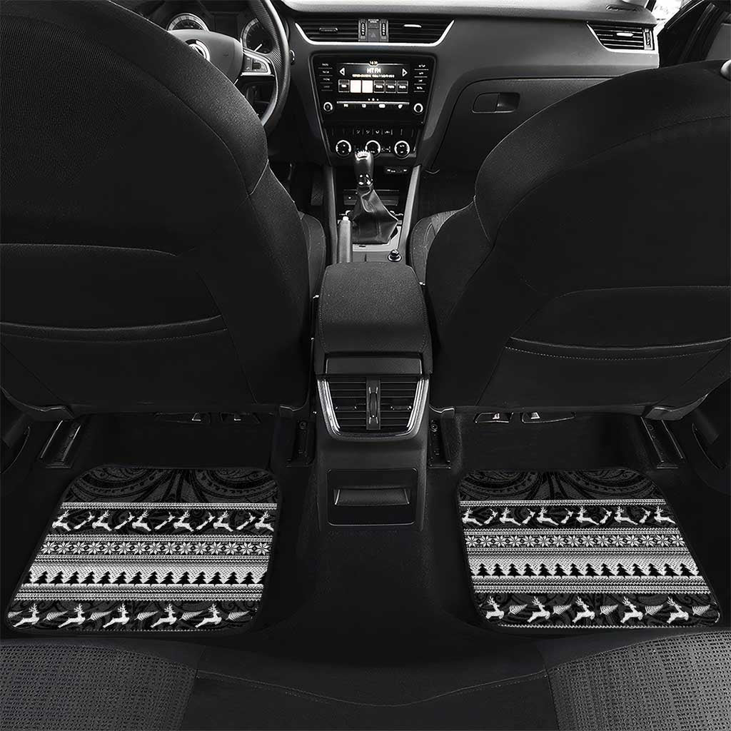 New Zealand Christmas Rugby Personalised Car Mats Meri Kirihimete All Black Maori - Polynesian Pride