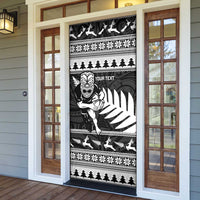 New Zealand Christmas Rugby Personalised Door Cover Meri Kirihimete All Black Maori LT14 - Polynesian Pride