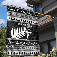 New Zealand Christmas Rugby Personalised Garden Flag Meri Kirihimete All Black Maori LT14 - Polynesian Pride