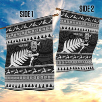 New Zealand Christmas Rugby Personalised Garden Flag Meri Kirihimete All Black Maori LT14 - Polynesian Pride