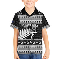 New Zealand Christmas Rugby Personalised Hawaiian Shirt Meri Kirihimete All Black Maori LT14 - Polynesian Pride