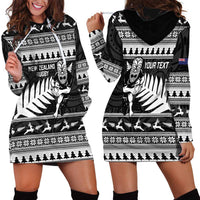 New Zealand Christmas Rugby Personalised Hoodie Dress Meri Kirihimete All Black Maori LT14 - Polynesian Pride