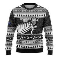 New Zealand Christmas Rugby Personalised Ugly Christmas Sweater Meri Kirihimete All Black Maori LT14 - Polynesian Pride