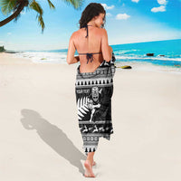 New Zealand Christmas Rugby Personalised Sarong Meri Kirihimete All Black Maori - Polynesian Pride