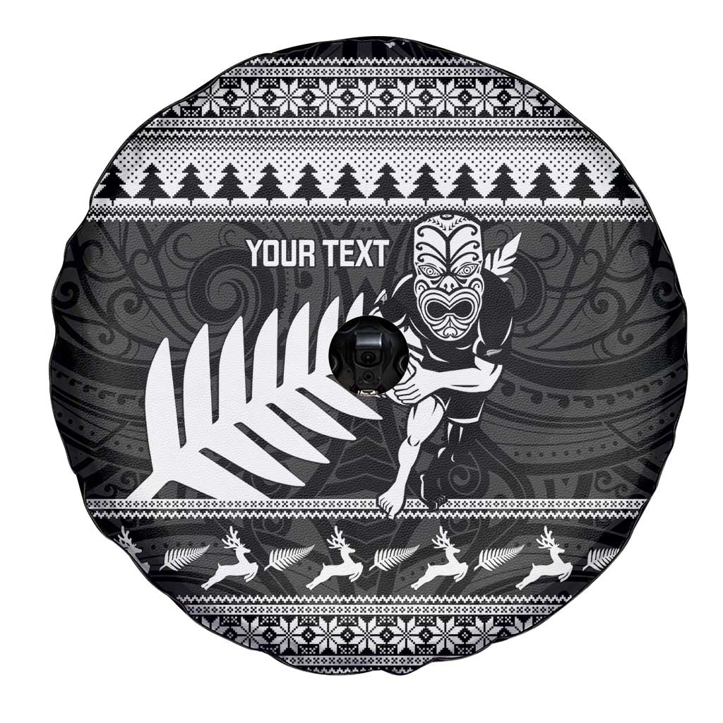 New Zealand Christmas Rugby Personalised Spare Tire Cover Meri Kirihimete All Black Maori LT14 - Polynesian Pride