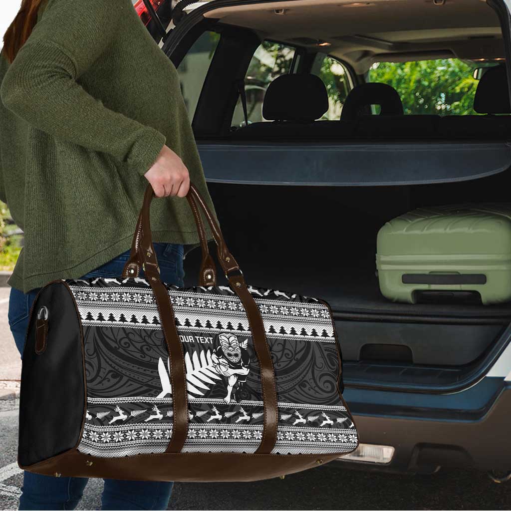 New Zealand Christmas Rugby Personalised Travel Bag Meri Kirihimete All Black Maori LT14 - Polynesian Pride