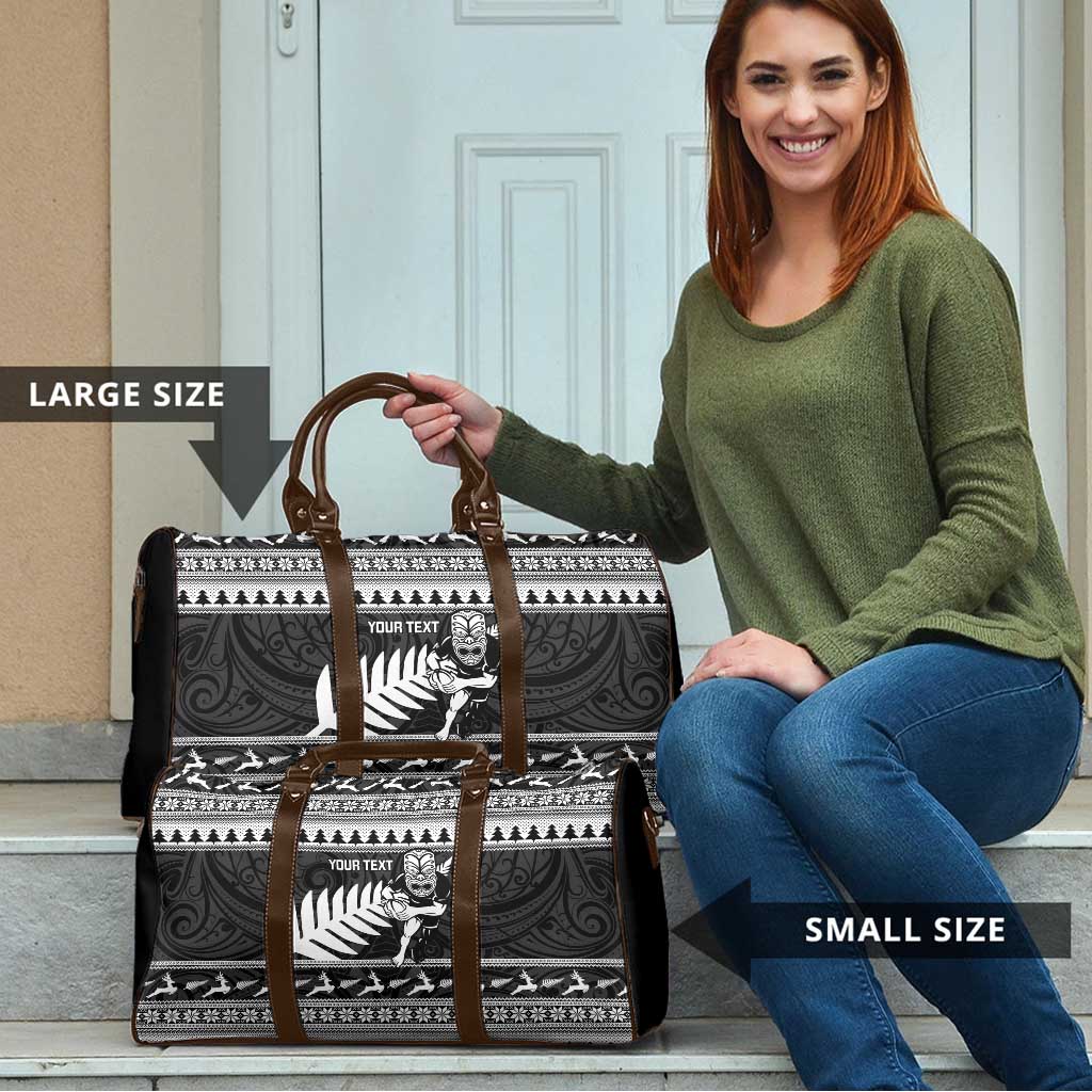 New Zealand Christmas Rugby Personalised Travel Bag Meri Kirihimete All Black Maori LT14 - Polynesian Pride