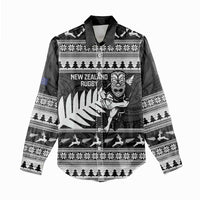 New Zealand Christmas Rugby Personalised Women Casual Shirt Meri Kirihimete All Black Maori LT14 - Polynesian Pride