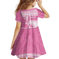 New Zealand Christmas Rugby Personalised Family Matching Summer Maxi Dress and Hawaiian Shirt Meri Kirihimete All Black Maori Pink Version LT14 - Polynesian Pride