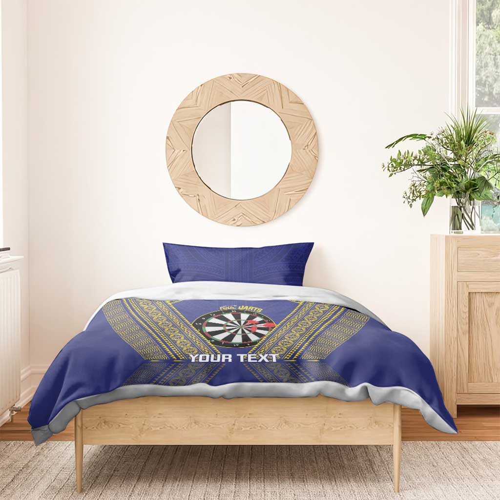 Personalised Niue Darts Bedding Set Dart Board Hiapo Pattern - Polynesian Pride