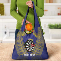 Personalised Niue Darts Grocery Bag Dart Board Hiapo Pattern - Polynesian Pride