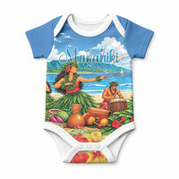 Hawaii Makahiki Baby Onesie Hawaiian New Year Tropical Vibes LT14 Blue - Polynesian Pride