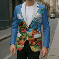 Hawaii Makahiki Blazer Hawaiian New Year Tropical Vibes LT14 - Polynesian Pride