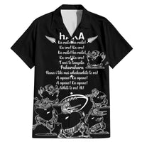 New Zealand Silver Fern Rugby Family Matching Mermaid Dress and Hawaiian Shirt Haka Aotearoa Kiwi Dance LT14 Dad's Shirt - Short Sleeve Black - Polynesian Pride
